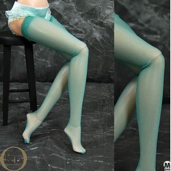 Sea Green Net Stockings 24